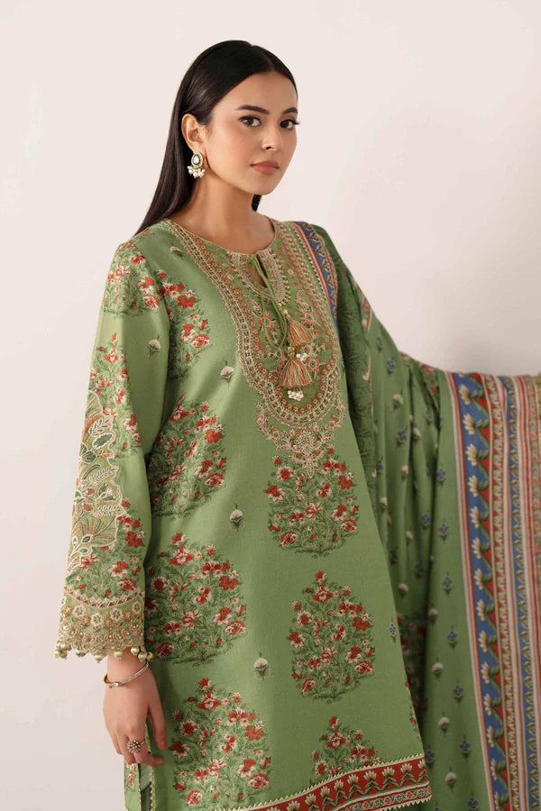 3 Piece - Printed Embroidered Suit
